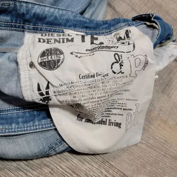 Diesel Light Blue Straight Men's Jeans - Picture 6 of 14